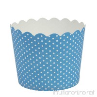 Blue Sky 1256 16 Count Scalloped Polka Dots Cupcake Baking Cups  Large  Blue - B00V86RA94